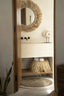 The Seagrass & Cotton Round Carpet - Natural White - 100 - Labohemian