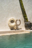 The Papua Shell Disc on Stand - White - M - Labohemian