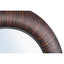 Gezzy Brown Wooden Veneer Mirror Thick Frame Round
