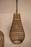 Erandi Natural reed hanging lamp egg shape round - Labohemian