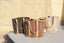 Cherree Dark Brown Jute Leather Round Basket (set of 2)