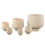 Laim Cream Cement Round Pot Dots Pattern On BaseXL - Labohemian