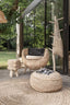 De Raffia Flores Poef - Naturel - Labohemian