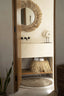 The Seagrass & Cotton Round Carpet - Natural White - 100 - Labohemian
