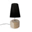 The Raffia Teak Wood Table Lamp - Natural Black - Labohemian